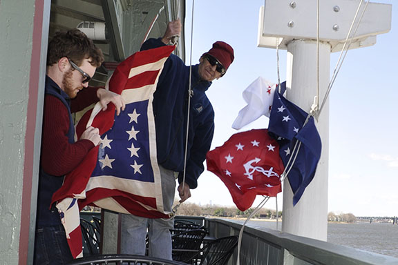 Raising the Burgee