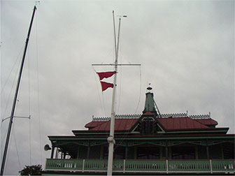 Club during storm